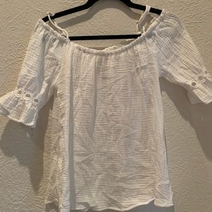 Stitch Fix White Off the Shoulder Blouse